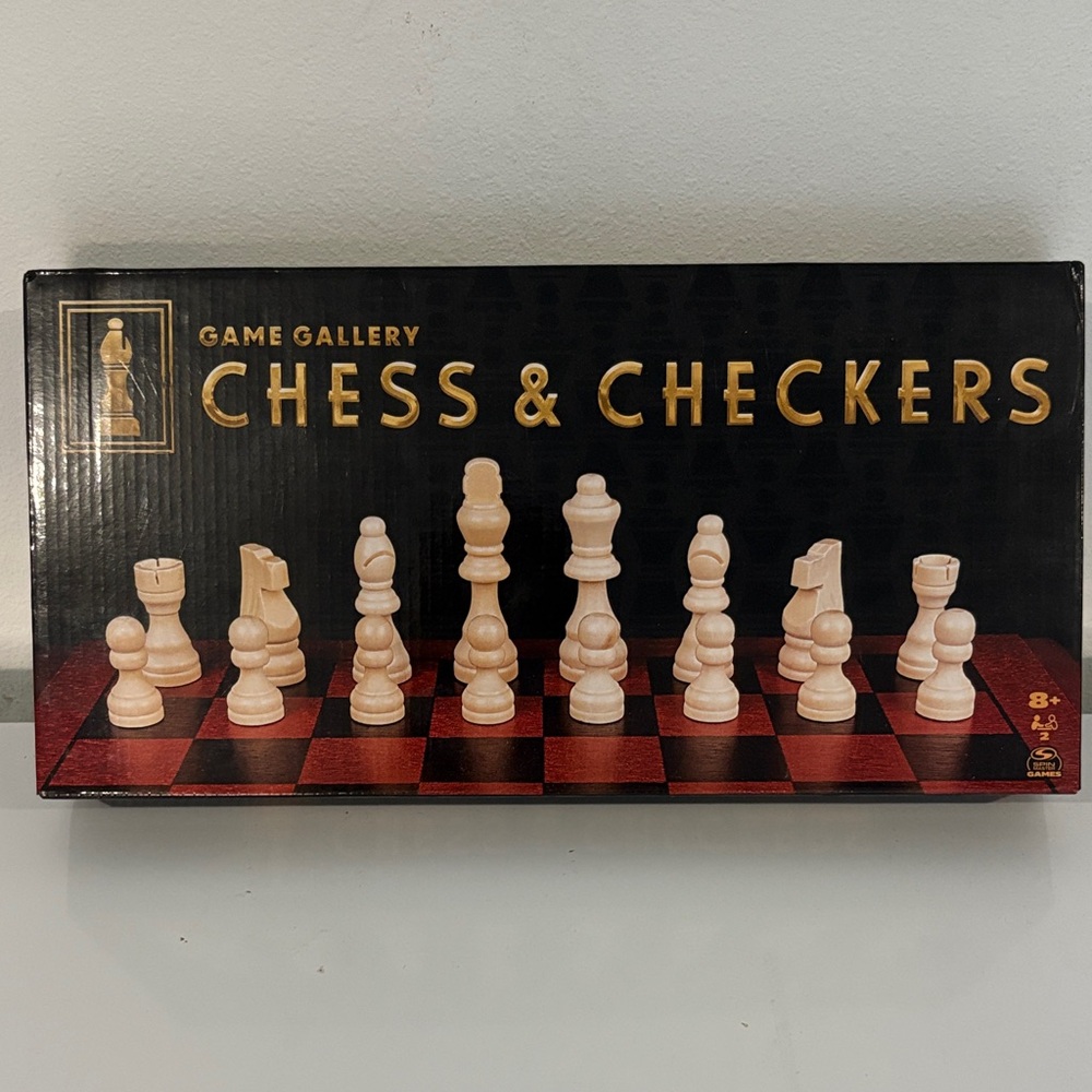 Gallery Chess & Checkers Set - Black and Tan
